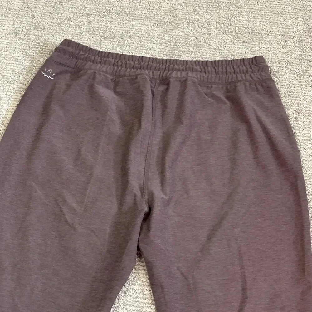 Beyond Yoga Joggers Womens Medium Pants Brown Pockets Stretch Soft Lounge USA